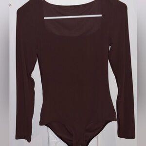 Aritzia Long Sleeve Square Neck Bodysuit